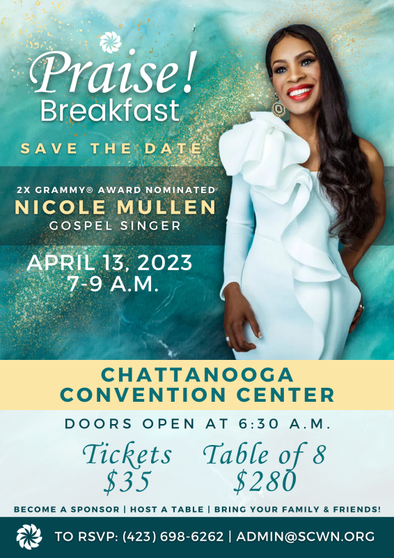 Facebook Social Event Marketing - Scenic City Women's Praise! Breakfast 2023 Featuring Nicole C. Mullen