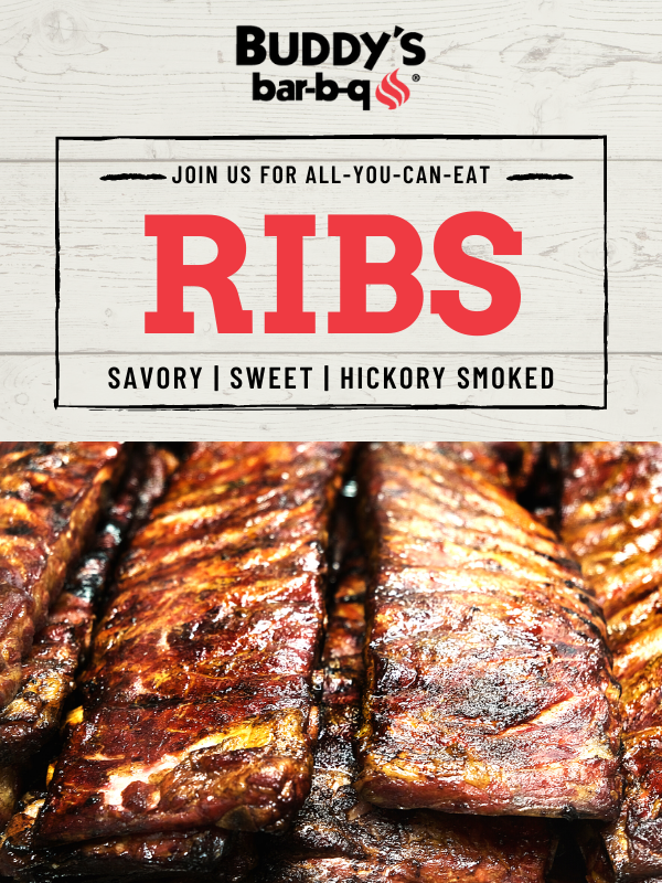 Email Marketing Header "All-you-can-eat Ribs" - Buddy's Bar-b-q